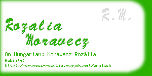 rozalia moravecz business card