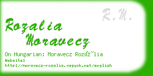 rozalia moravecz business card